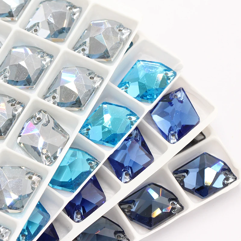 Astrobox Soft Light Alien Glass Crystal Flat Back Buttons Decoration Creation Colorful Rhinestones DIY Clothing Jewelry Making