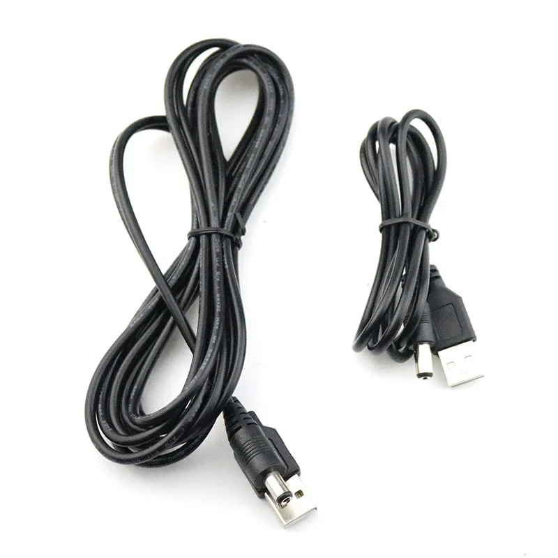 1M 2M 3M 5M 10M Black USB Port 5V 5.5*2.1mm DC Barrel Power Cable Connector For Small Electronics Devices usb extension cable