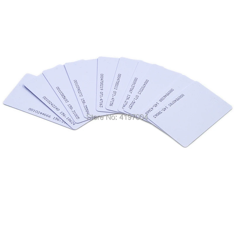 Realhelp 10pcs EM4100/EM4102 RFID Card 125Khz ID Cards Door Control Entry Access EM Card Smart Card