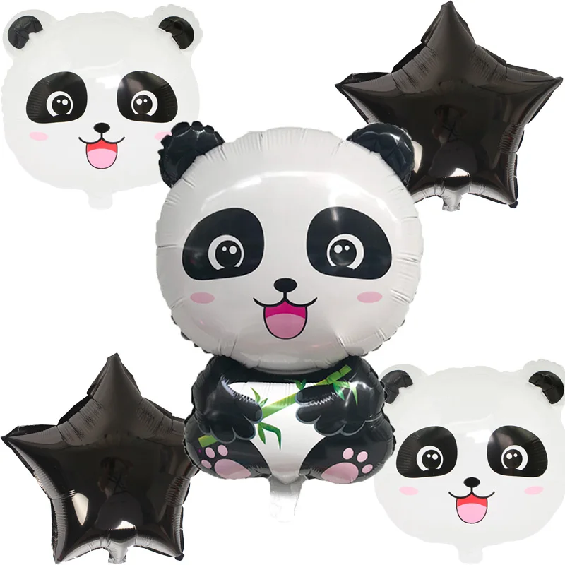 

5pcs/lot China Panda Foil Balloons Children's Inflatable Toys Birthday Party Decorations Kids giant Panda Globos Animal Balloon