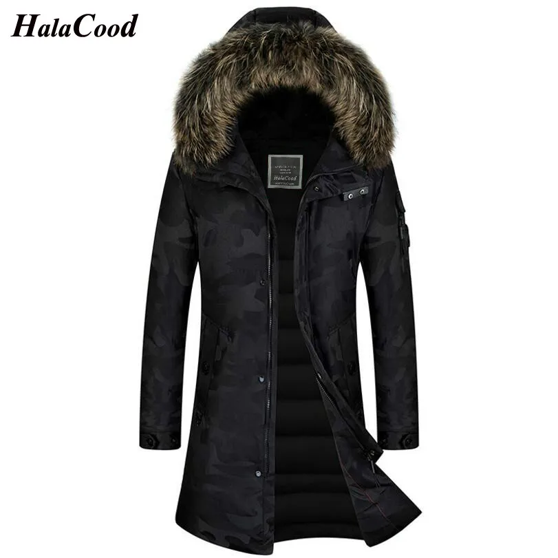 

Halacood Male Fashion Military White Duck Down Jackets Winter High Quality Camouflage Winter Men Thick Warm Long Hooded Parkas