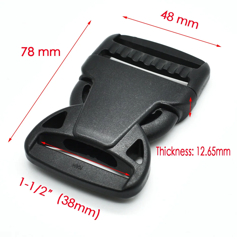 1pcs/pack Plastic Side Release Buckle For Backpack Luggage Straps Webbing Size 15mm 20mm 25mm 32mm 38mm