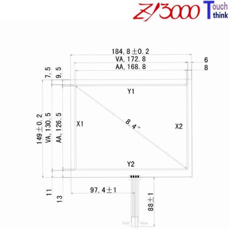 

Free Shipping 5 Pcs/lot 8.3 Inch 184*149 Resistive Touch Screen Panel