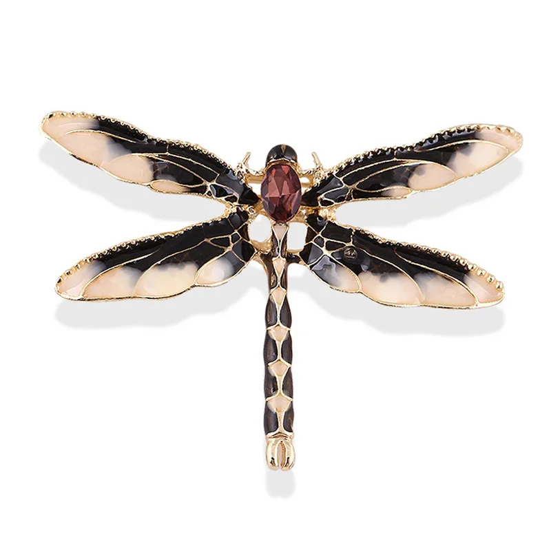 Mode Kristall Vintage Libelle Brosche Große Insekt Broschen Für Frauen Pins Hochzeit Schmuck Zubehör
