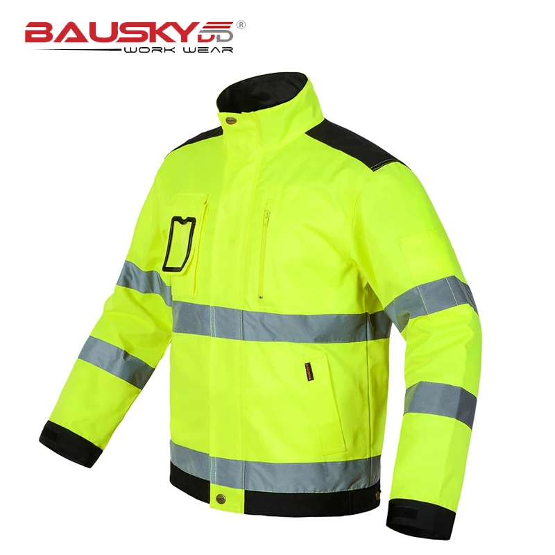 

Hi vis working clothes safety reflective workwear work jacket safety jacket