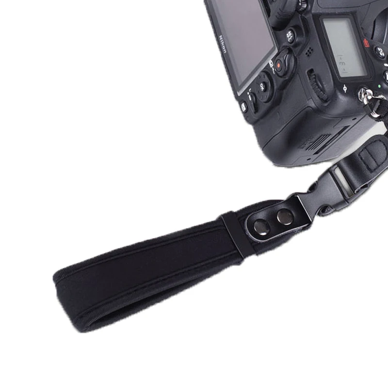 Correia de pulseira para câmera, portátil, esponja, placa larga, alça de pulso para canon nikon dslr slr camera e sony microcâmeras individuais