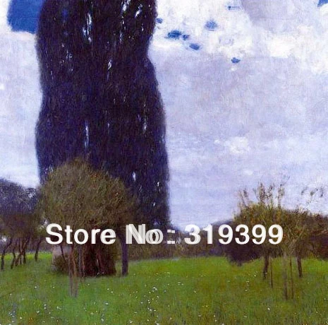 

Oil Painting reproduction on Linen Canvas,The Great Poplar I by Gustav Klimt,Free fast ship,Handmade,Museum Quality
