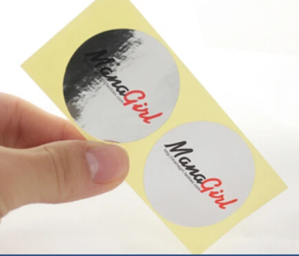 Custom Size Shape Logo Stickers Paper/PVC/Vinyl/Kraft/PP/PET Labels Printing Personalised Designs Silver Or Gold Color