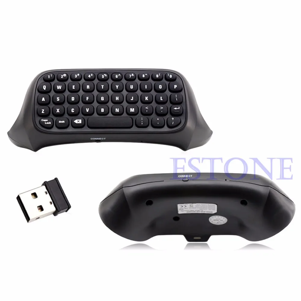 High Quality Portable USB Wireless Keyboard Chatpad Message fr Xbox One Controller 2.4G Black Feb24