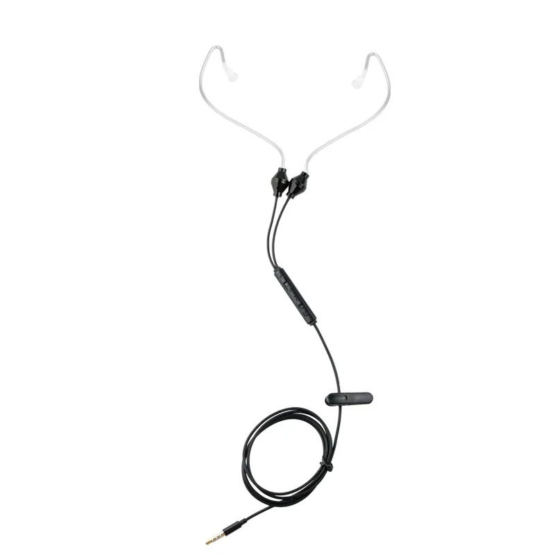 FBI Style In-Ear Earphone with Mic Radiation Protection Earphone Monitor Earpiece Air Duct Earbuds Earphone