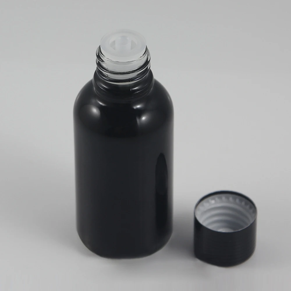 High quality 30ml cosmetic bottle for refillable glass containers black packaging in stock