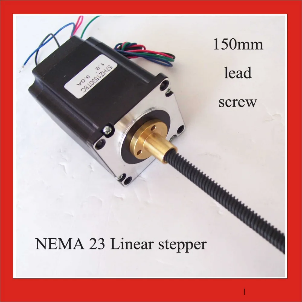 

Nema23 Screw Linear Stepper Motor nema 23 Non Captive Lead Step 150mm Length T8 Lead Screw Axial