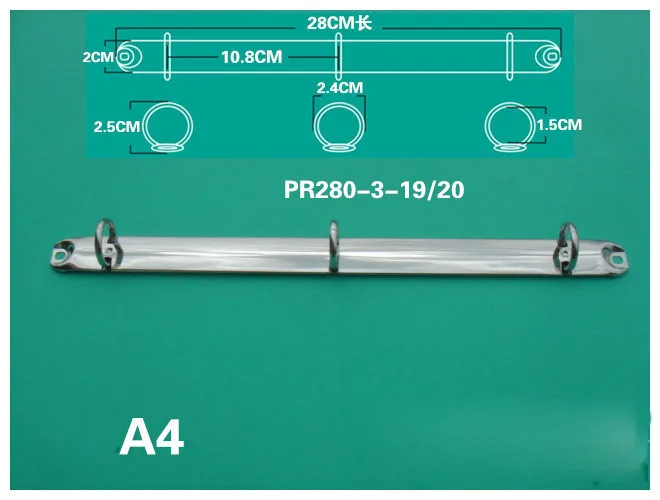 A4 A5 3 Löcher Ringe 205 210 240 262 280 292 Metall Binder Clip Mechanismus Silber Schwarz Gold