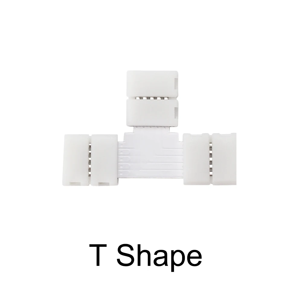 5PCS Free Soldering LED Connector 2PIN 3PIN 4PIN 5PIN L / T / X Shape Corner connector for 10mm LED Strip Light RGB RGBW RGBWW