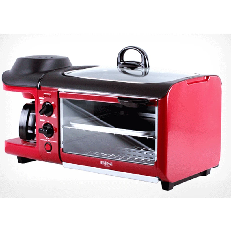 Multi - functional ในครัวเรือนอาหารเช้ากาแฟไฟฟ้าอบขนมปังอาหารเช้า 3 in 1 maker อบเตาอบทอดไข่