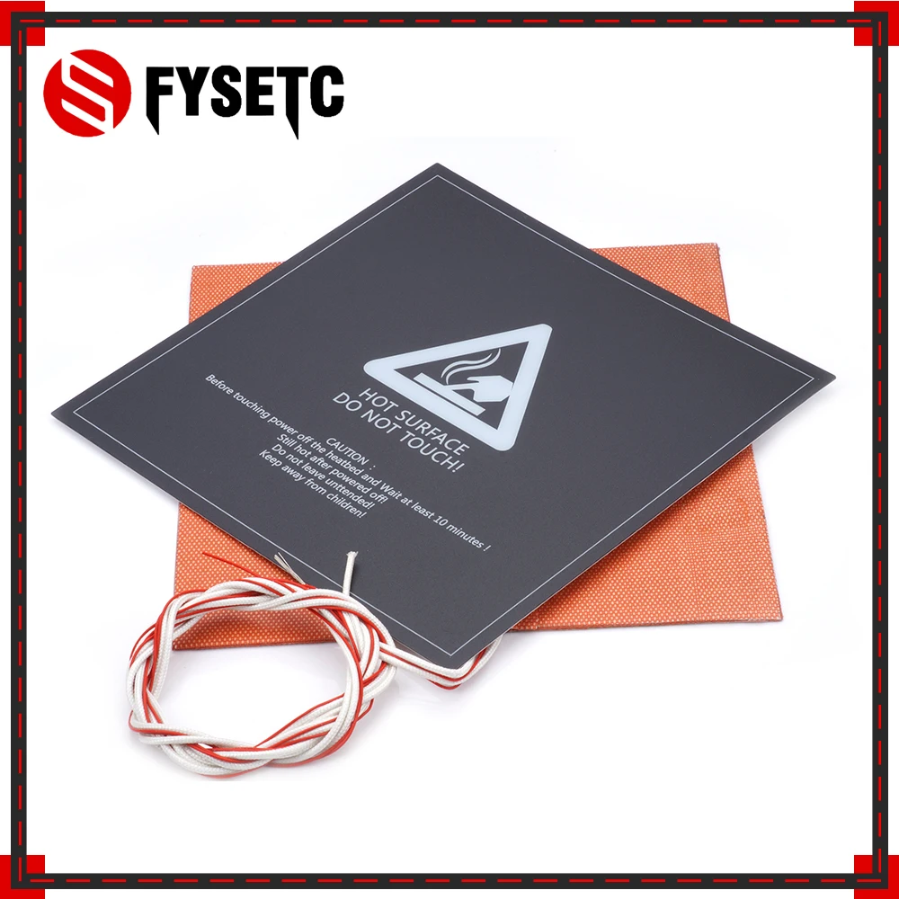 Silicone Heater Pad Mat 200X200mm 220V 500W + 200*200mm Frosted Sticker Build Sheet Plate For Cube Prusa i3 3D Printer