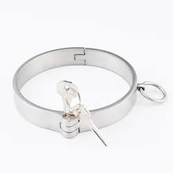 Lockable Collar BDSM 304 Stainless Steel Slave Collar Restraints Choking Ring Slave Bdsm Necklace Bondage Sex Toys For Women Man