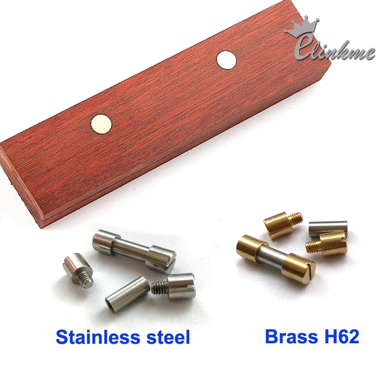 2pcs/lot,6mm x 28mm (6x13) Brass or Stainless steel Corby Bolt Rivet Brass or Stainless steel Knife Handle Fastener(EAM)