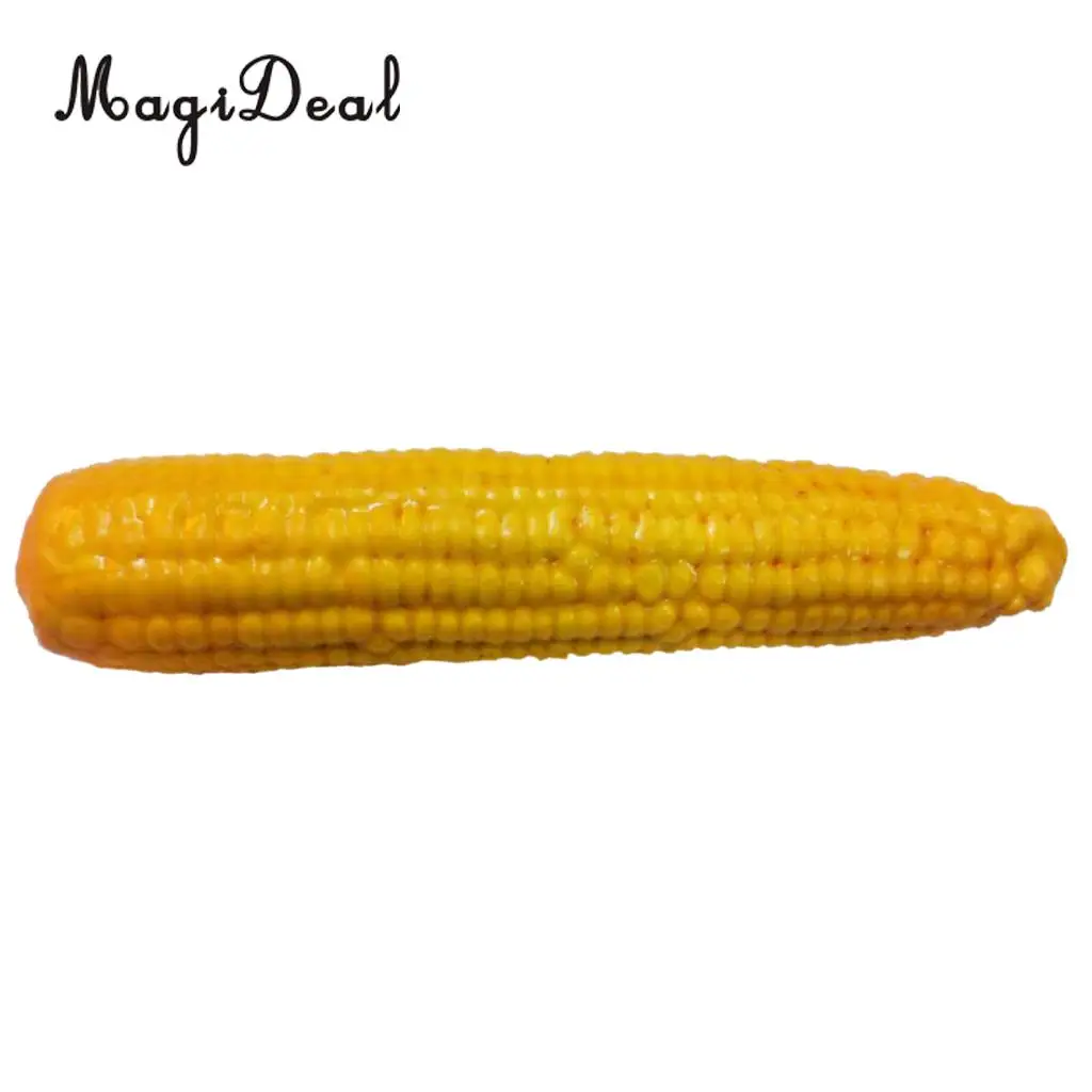 MagiDeal Realistic Fake Corn Artificial Decorative Vegetables Home Kitchen Decor Vintage Rubberized Plastic Corn