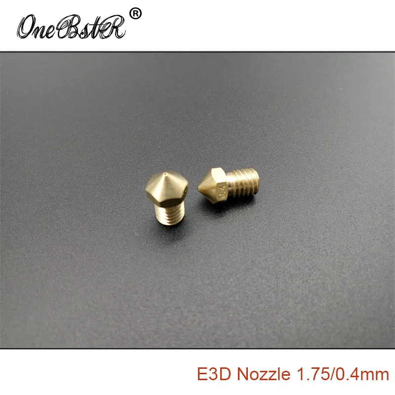 2Pcs/Lot Ultimaker 2 Split Nozzle 1.75/0.4mm Combination Nozzle Brass Head Extruder Tip M6 Thread 3D Printer Parts