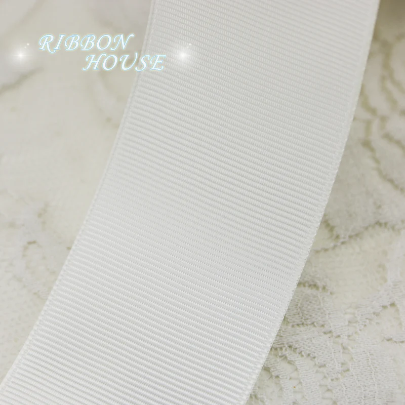 (10 meters/lot) 40mm Cream White Grosgrain Ribbon Wholesale gift wrap Christmas decoration ribbons