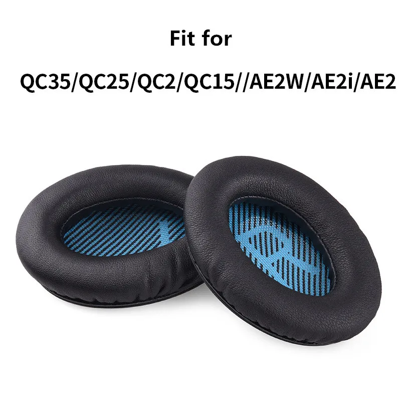 Sheepskin Leather Replacement Memory Foam Earpads for BOSE QC2 QC15 AE2/i QC25 QC35 Headphones Ear Pads Cushions Plastic Stick