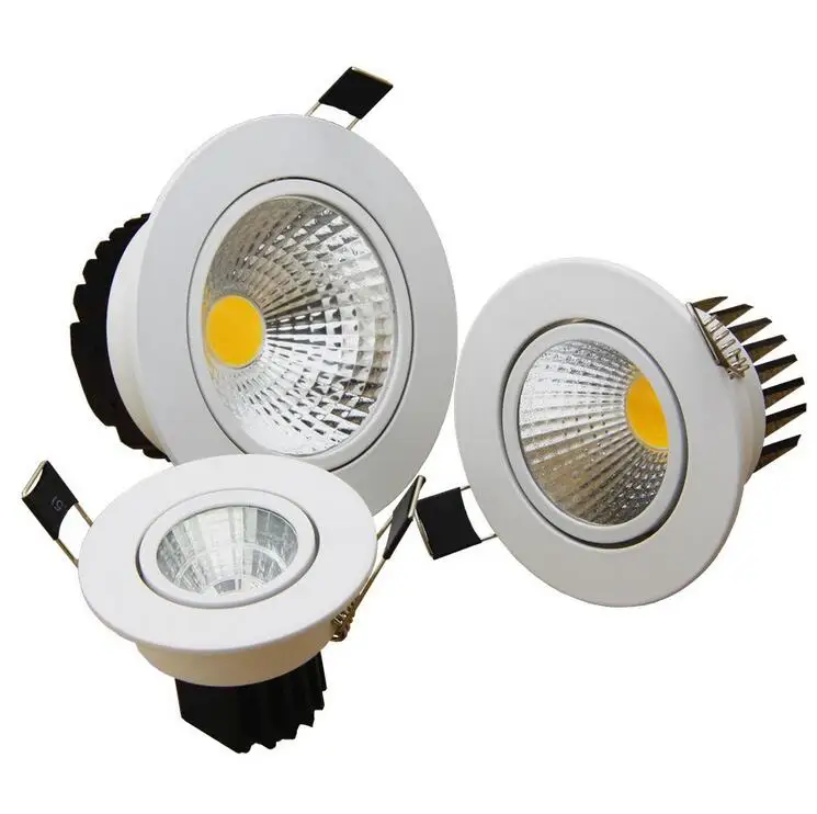 The new Super Bright Recessed LED Dimmable Downlight COB 5W 7W 9W 12W LED Spot light LED decoration Ceiling Lamp AC 110V 220V