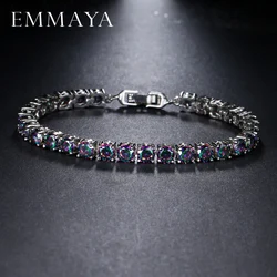 EMMAYA Fashion Luxurious New Statement Multi Zircon Bracelet Women High Quality Round AAA CZ Stone Ingenious Bangle