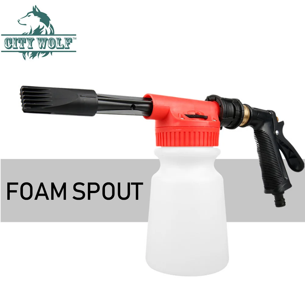 

Car Washer High Pressure Snow Foamer Water Gun Car Cleaning Foam Gun Washing Foamaster Gun Water Soap Shampoo Sprayer City Wolf