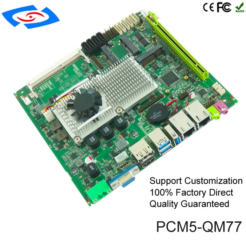 3.5 inch Intel QM77 Low-power 2 LAN LVDS Industrial Embedded Motherboard With Wide Pressure Mainboard For All-In-One PC