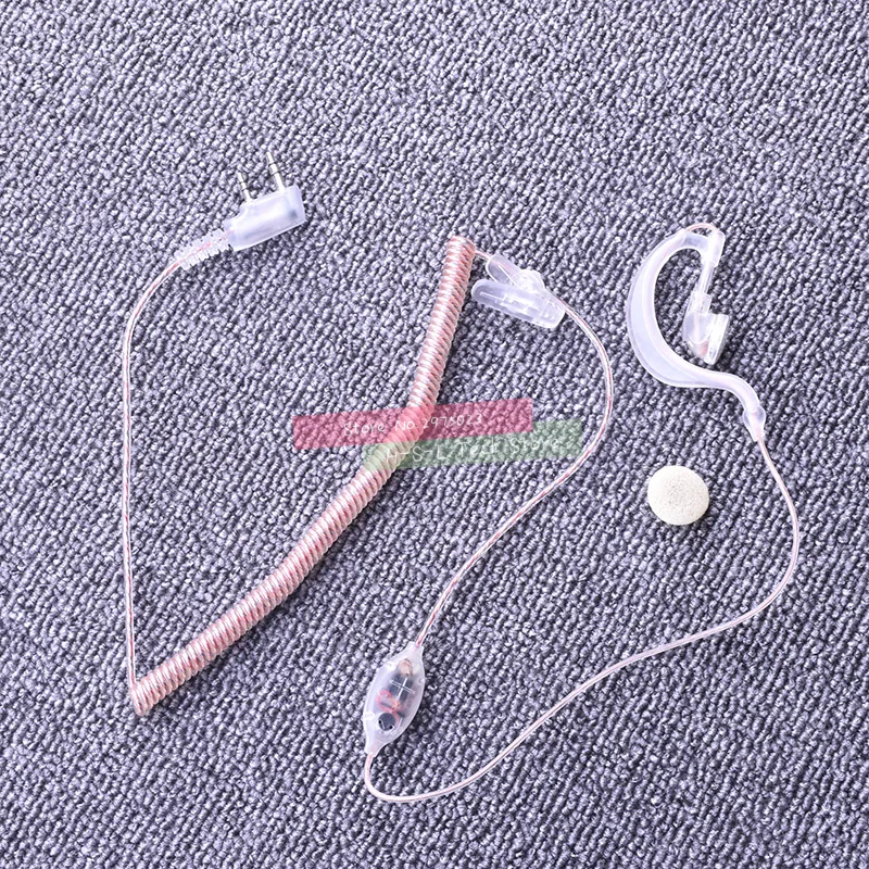 Transparent Wire Earphone With High Quality Earpiece Headset Walkie Talkie Mic Headset Mic For Radio Security Walkie Talkie