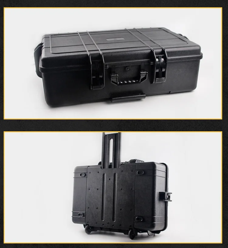 Big size 820*560*365 mm SQ 216A plastic shockproof safety box with wheels