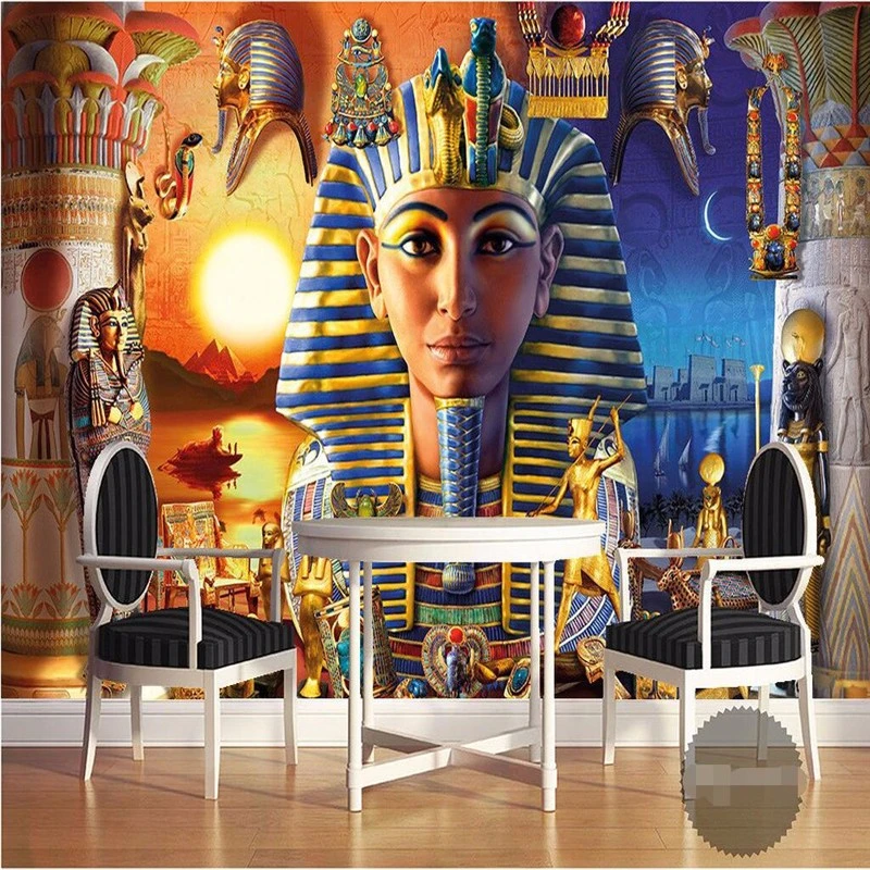 custom wall paper 3d mural decor backdrop Modern Egyptian Culture Ancient Civilization art Restaurant wall papers home decor