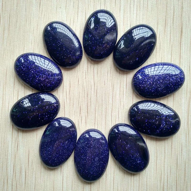 Wholesale 10pcs/lot fashion hot sell blue sand stone Oval CAB CABOCHON 20x30mm beads for jewelry making Free shipping