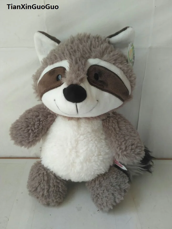 

about 35cm gray raccoon soft plush toy doll Christmas gift b1000