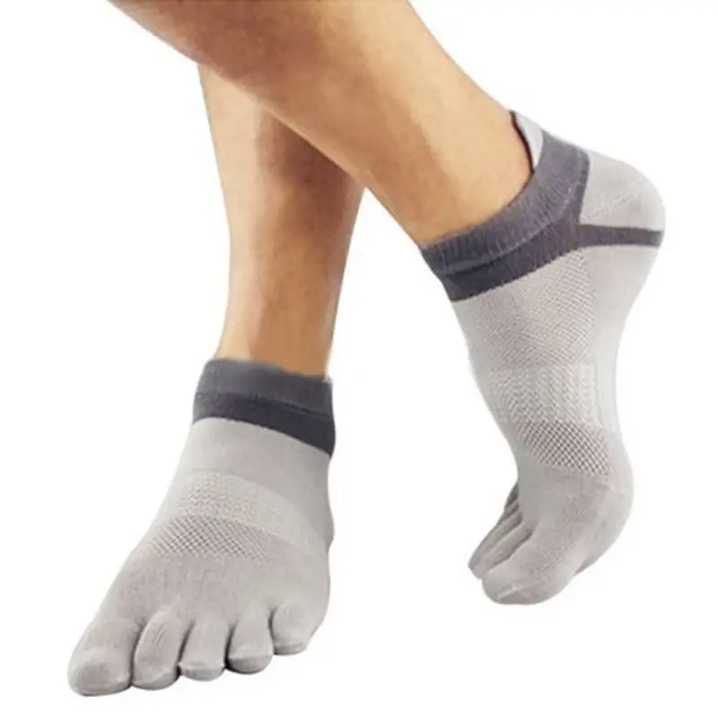 6 Colors Men's Cotton Toe Sock Pure Five Finger Socks Breathable For Dropshipping