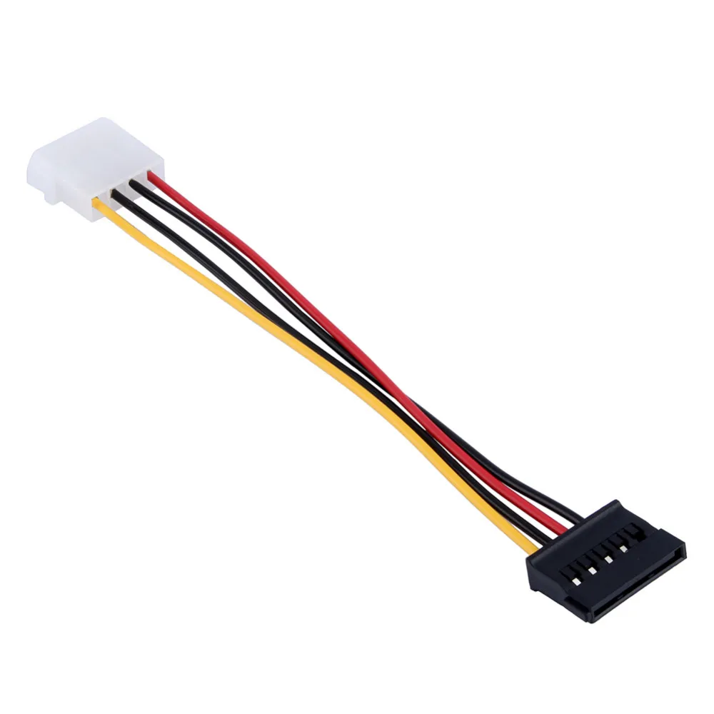 4 Pin IDE Molex Male to 15 Pin Serial ATA SATA Hard Drive Adapter Power Cable