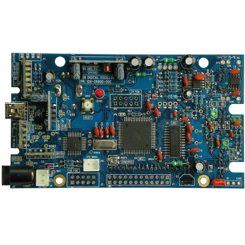 DIY Oscilloscope Kit 3MHz bandwidth 20MSa/s Oscilloscope LCD Digital Frequency Meter Professional BNC Probe USB Interface