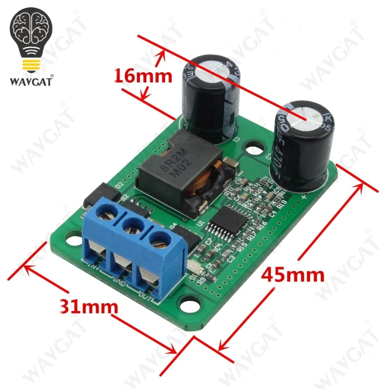 24V/12V To 5V/5A 25W DC-DC Buck Step Down Power Supply Module Synchronous Rectification Power Converter