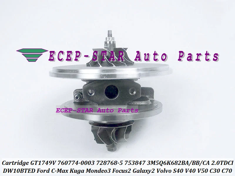 

Turbo CHRA 760774 760774-0003 728768-0004 728768 753847 753847-0006 3M5Q6K682BA 3M5Q6K682BB 3M5Q6K682CA C70 V40 D4204T 2.0L TDCI