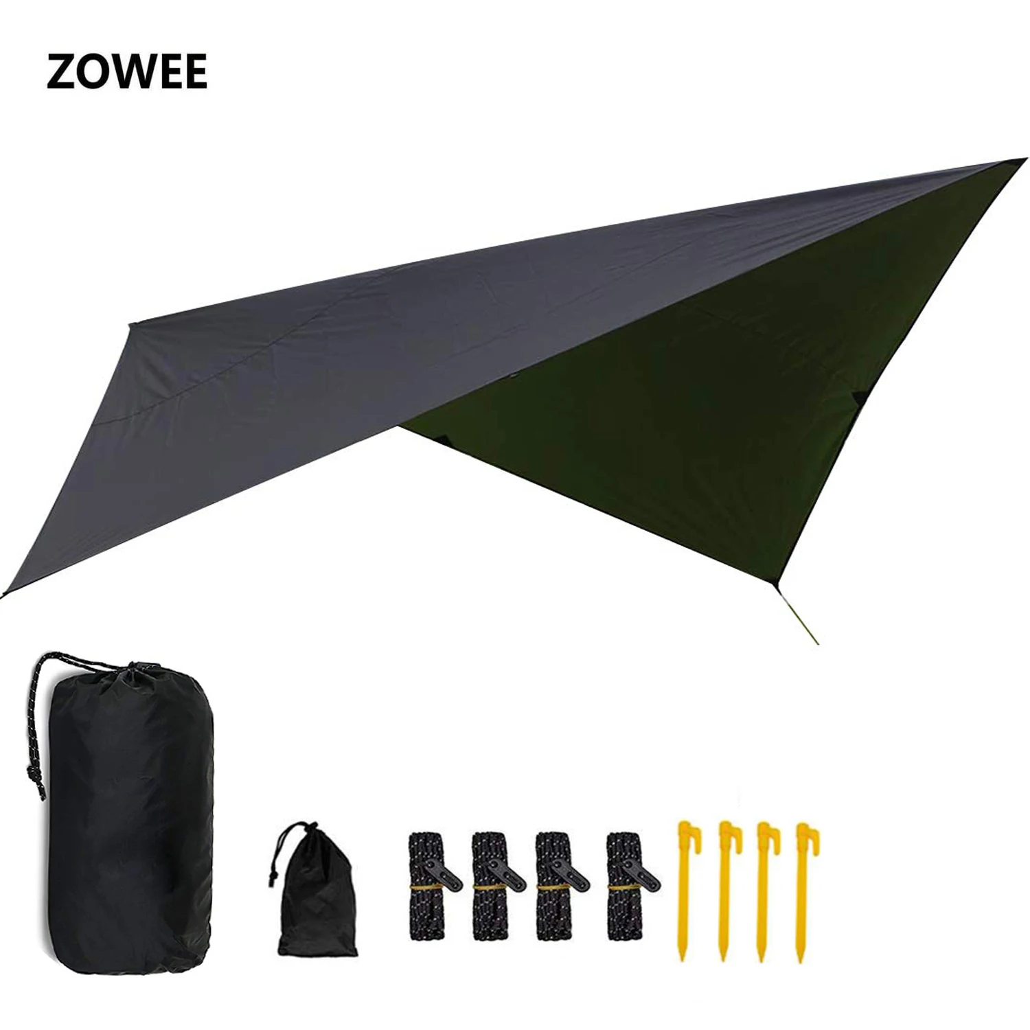 Ultralight Outdoor Portable Hammock Awning Hanging Tent Wear-resisting Large Multi-functional Mat Folding UV Proof Waterproof