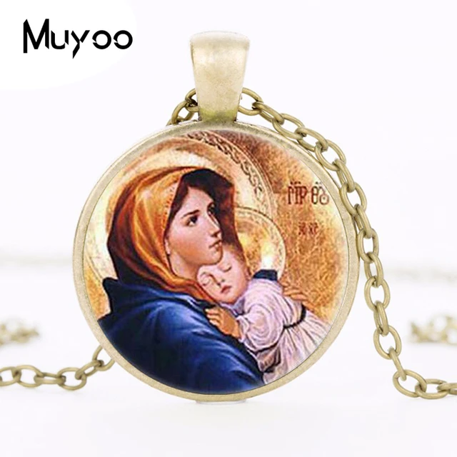 Mary necklace catholic deals