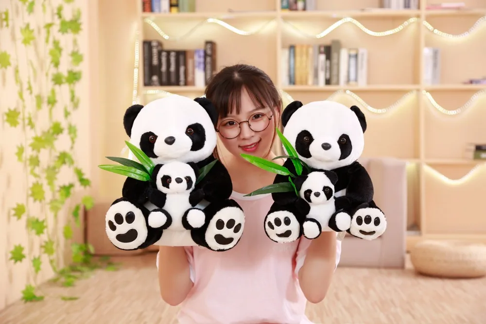 Neue Plüsch-Panda-Spielzeuge, niedliche Stofftierpuppe, Mutter und Sohn, Spielzeug, Geschenk für Kinder, Freunde, Mädchen, Heimdekoration, Weihnachtsgeschenk – Detail 5