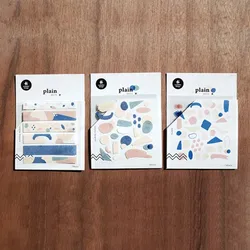 Suatelier Plain Label Stickers Korea Strip Scraps Of Paper Diary Junk Journal Deco DIY Scrapbooking Craft Supplies Stationery