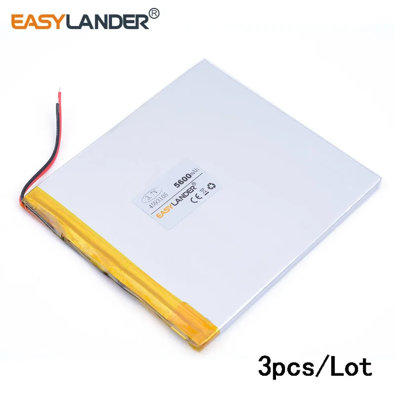 

3pcs /Lot 5600mAH 4593105 3.7v lithium Li ion polymer rechargeable battery Original L G SmartQ T20,VI40,AMPE A86 Dual Core P85