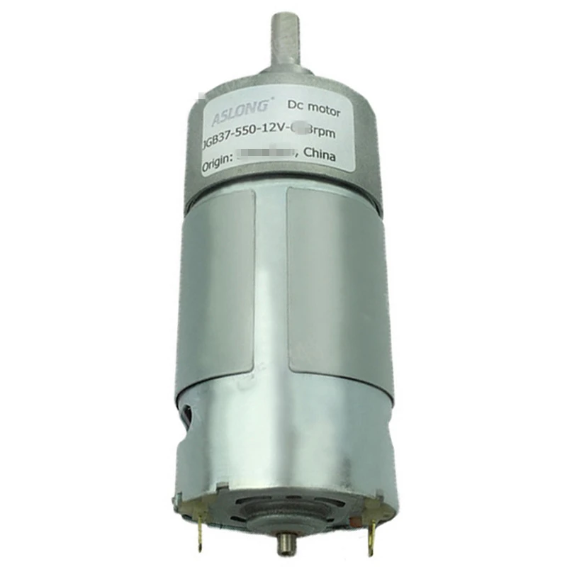 3V-12VDC High Power Rotate Speed Reduction Electric DC Geared Motor JGB37-550 12V 2528/1580/840/526/282/175/120/95/58/31/19RPM