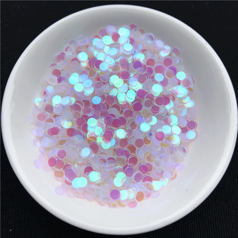 20g/Pack Size 2mm 3mm 4mm Transparent Dot Shape Loose Sequins Paillettes for Nail Beauty,Bags Decoration,CRYSTAL SOIL Material