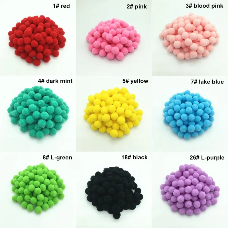 Pompom 8mm 10mm 15mm 20mm 25mm 30mm Soft Pompones Fluffy Plush Crafts DIY Pom Poms Ball Furball Home Decor Sewing Supplies 20g