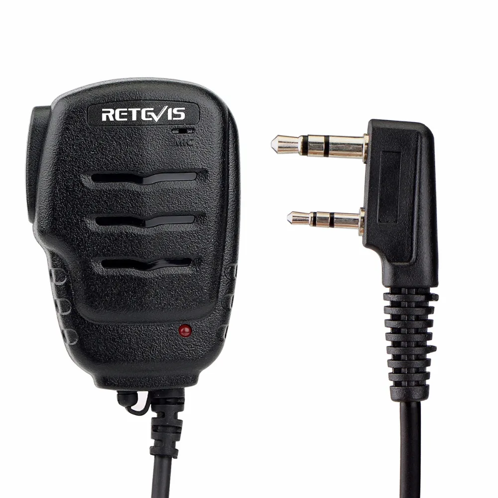 Imagem -06 - Retevis Rs111 Ptt Microfone Alto-falante para Kenwood Baofeng Uv5r 888s Uv5r H777 Rt5r para Tyt para Puxing Walkie Talkie 10 Peças