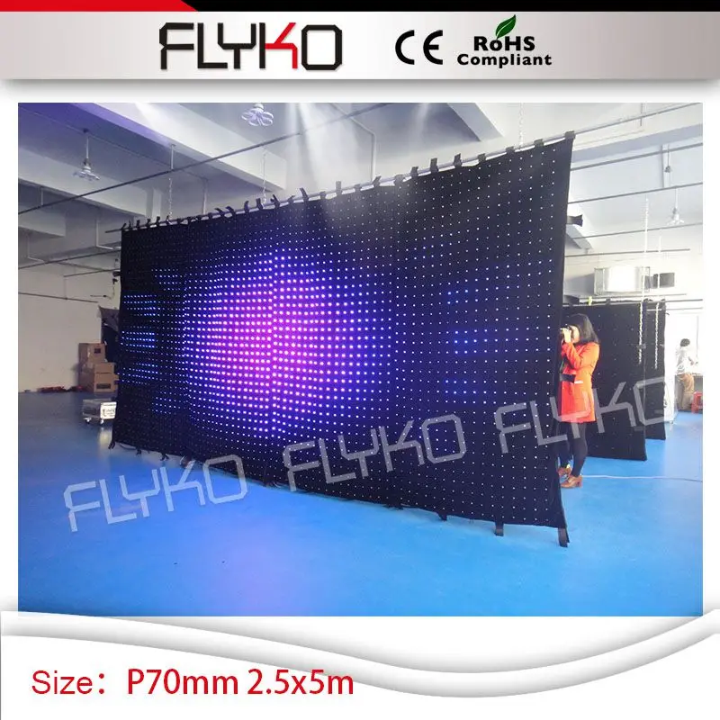 P7 disco led backdrop 2.5m x 5m led light christmas stage decoration dj video curtain